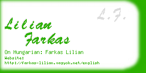 lilian farkas business card